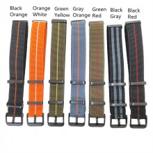 22mm Nylon One Piece Watch Band Military Style Parachute Premium Striped Elastic Watch Strap for Casio GShock GWG1000 Mudmaster MasterOfG