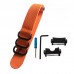 24mm HD Conversion RAF 5 Ring Nylon Watch Band Strap Metal Adapters for GGB100 Casio GShock GG-B100